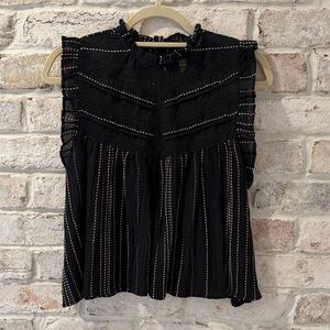 Bell By Alicia Bell Pleated Ruffle Blouse S